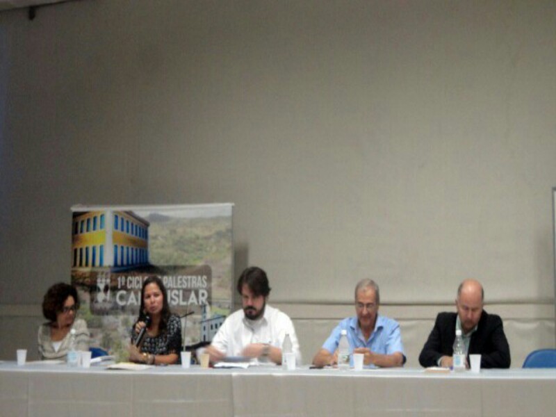 Laura Jane (à esq.), Aline Lima, Fernando Camargo,Genésio Tâmara e Paulo Sérgio