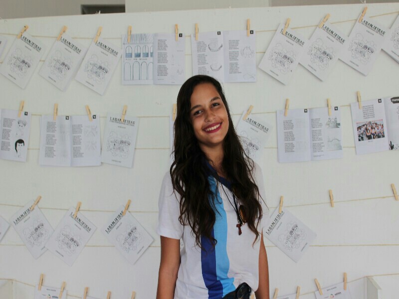 Rita de Cássia, 14, participou da mostra de córdeis