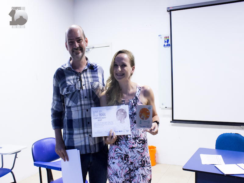 Adriana Jussara Shuster, foi que levou o prêmio para casa, a sua pesquisa foi  orientada pelo professor Fernando Ozório